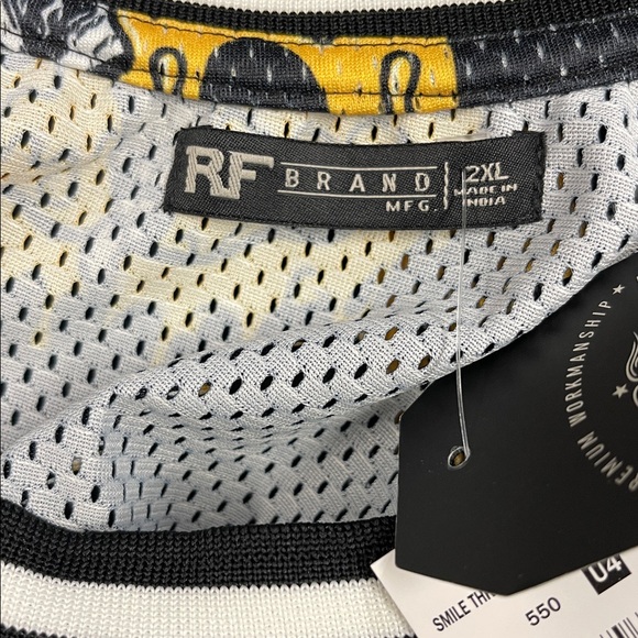 RF Brand Smile Through It Mesh Skull Tank Top 2XL NWT - Picture 7 of 9